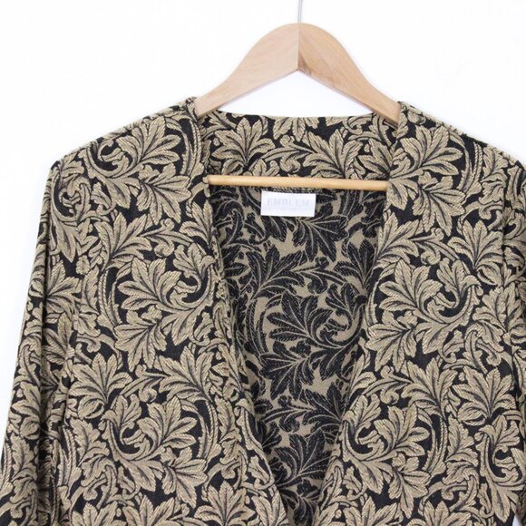 *Emblem Vintage Blazer Jacket Jacquard Brocade Material Braunstyle Black… - Picture 5 of 8